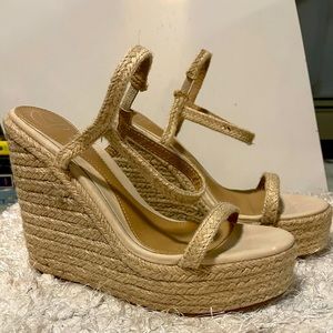 2 strap jute wedges